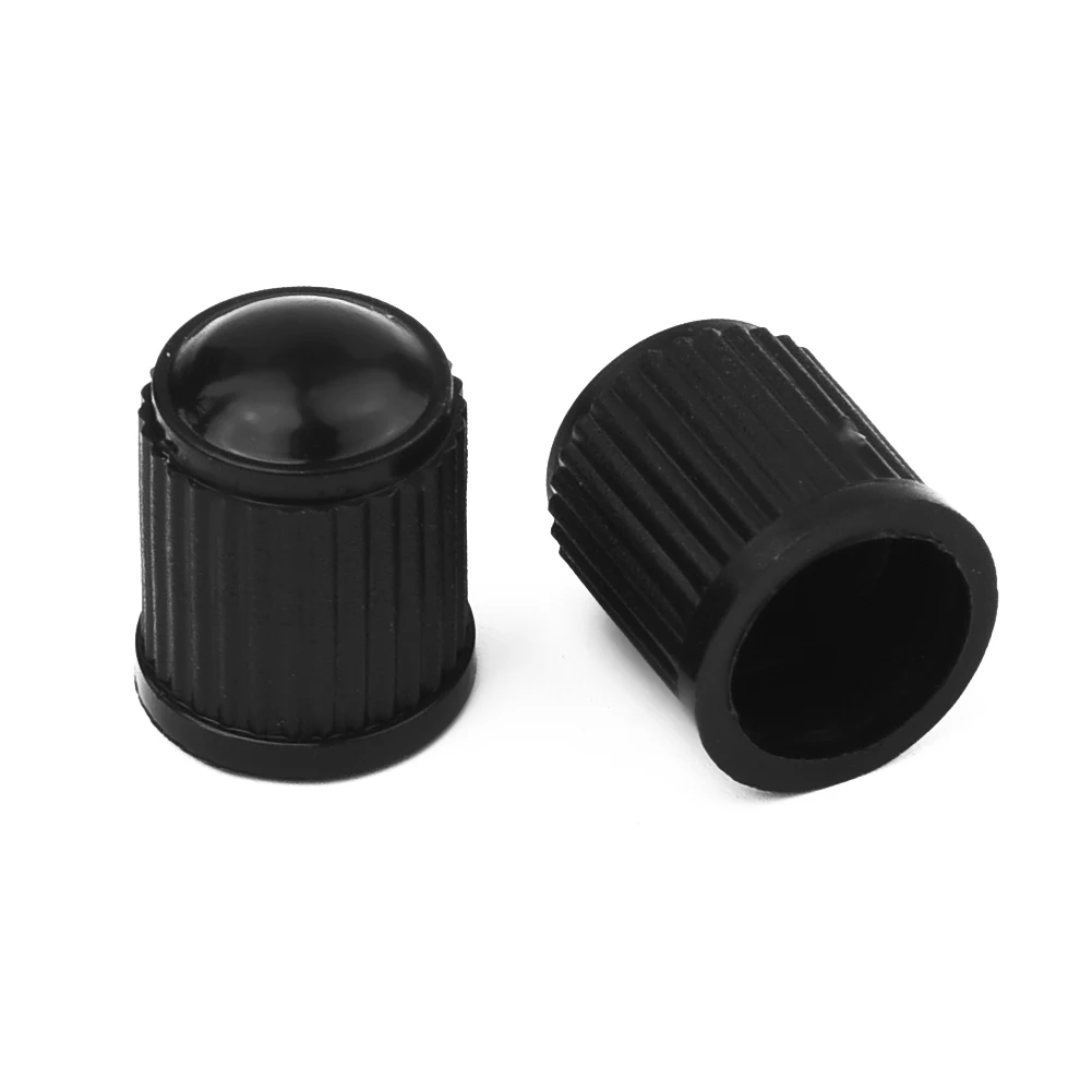 20PCS Car Tyre Valve Black Bike Tyre Plastic Cap Dome Shape Dust Valve   1x1.3cm Automotive  Tire Valve Stem Cap