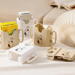 1pc Bottle Cup Milk Holder Adjustable Safety Plastic Baby Toddler Juice Box Drinking