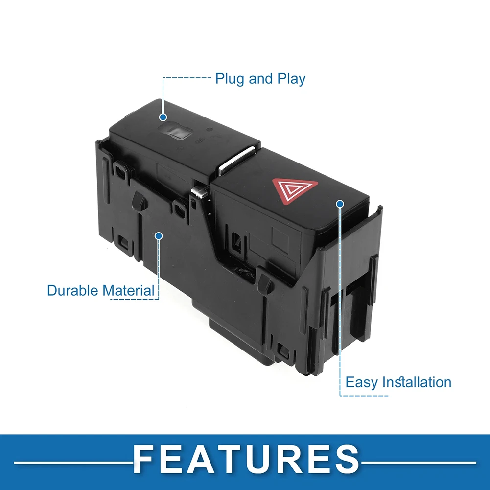 Car Hazard Light Switch For For Toyota For Prado 2009 through 2017 Models Matching Original Equipment PerFor Formance