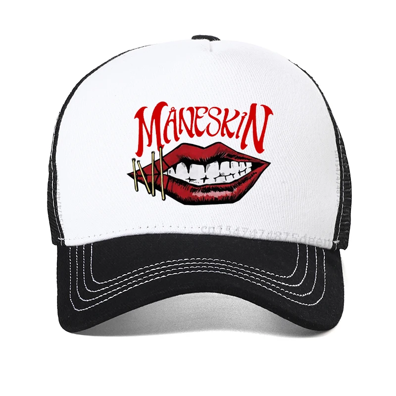 

Maneskin Hip Hop Harajuku Gothic Style Women hat cool Summer mesh Trucker Hat Fashion men adjustable outdoor Snapback hats