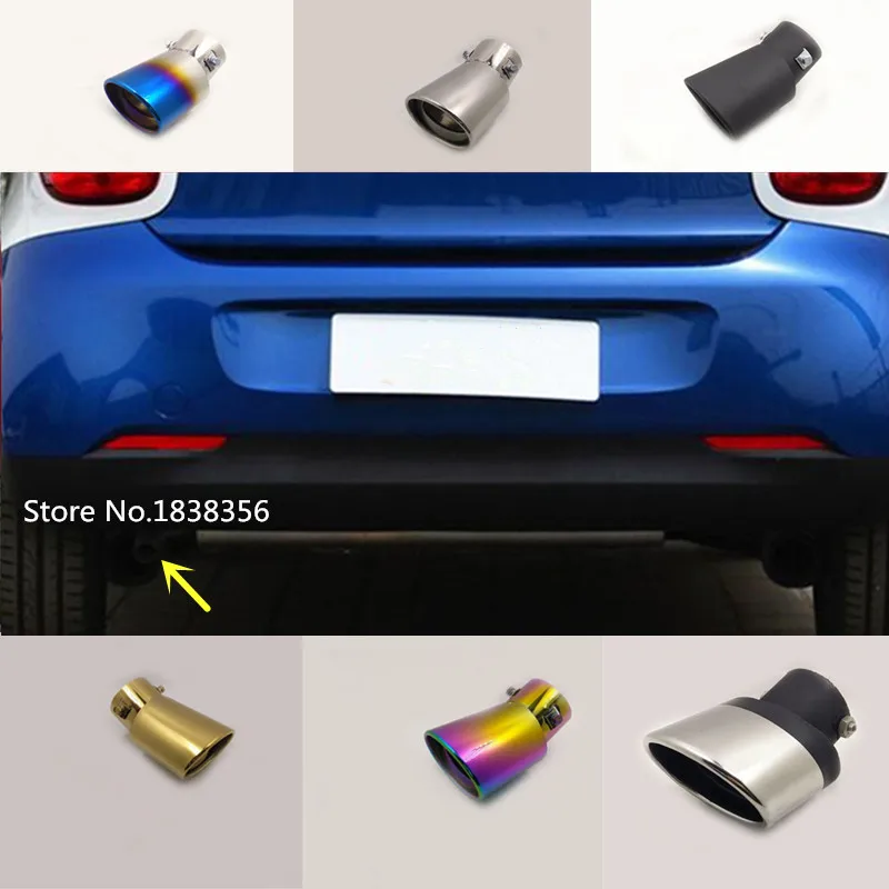 For Benz Smart Four 2016 2017 2018 Car Cover Styling Muffler Tail Pipe Outlet Dedicate Stainless Steel Exhaust Tip Accessory