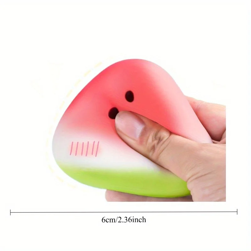 لعبة البطيخ الإسفنجية - لعبة تململ حسية ناعمة ذات الارتداد البطيء للاسترخاء، مع بذور واقعية لمتعة الصيف والاسترخاء