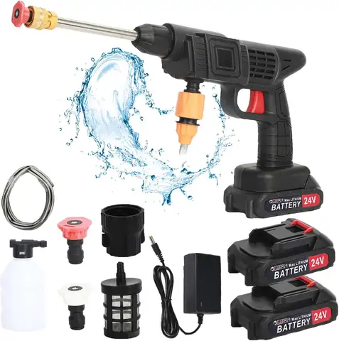 Cordless Pressure Washer, 2 Battery, Pressure Washer High Power Washer Machine With Rechargeable Battery, Portable Pressure Washer For Car, Multipurpose Car Washer