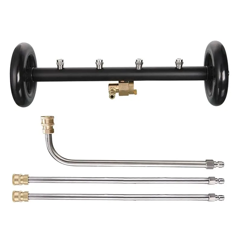 16 Inch Dual-Function Undercarriage Pressure Washer 4000PSI Hot/Cold Water 212°F with 3Extension Wands & 4 Nozzles