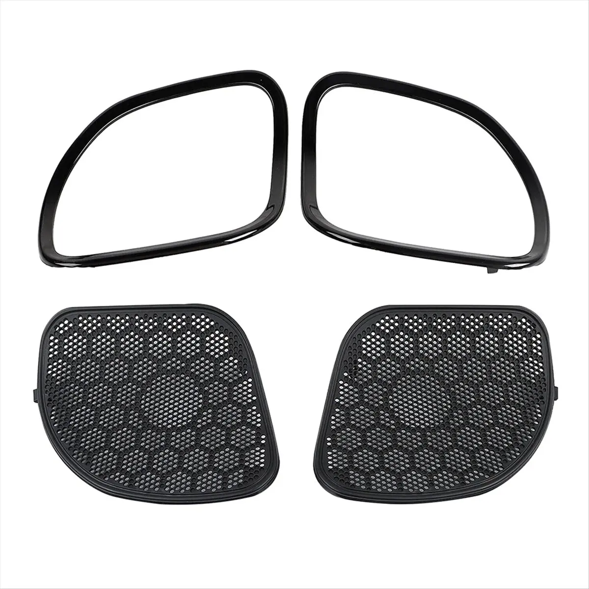#12I Automotive Parts & Accessories,Front Fairing Speaker Grill Covers for Harley Road Glide FLTRXS 15-Up (black)
