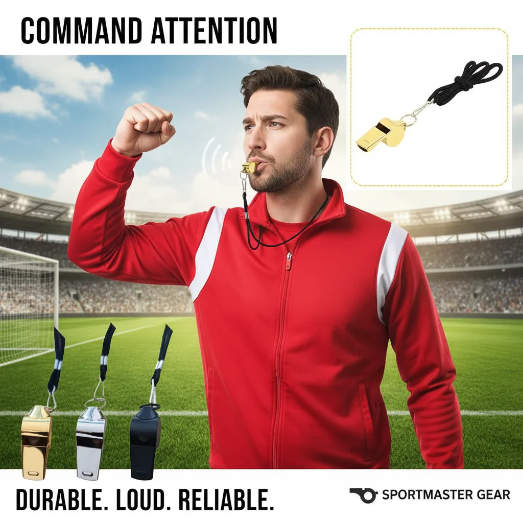 

Спортивные металлические свистки из нержавеющей стали с ремешками для судей, спортивный инвентарь, инструменты для судей