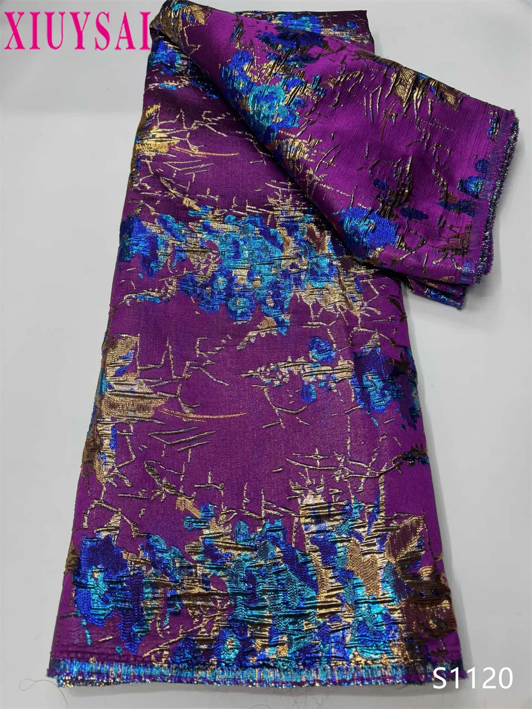 

African Nigerian Tulle Lace Fabric, Jacquard Organza Embroidery Guipure for Party Prom, Latest Design, High Quality