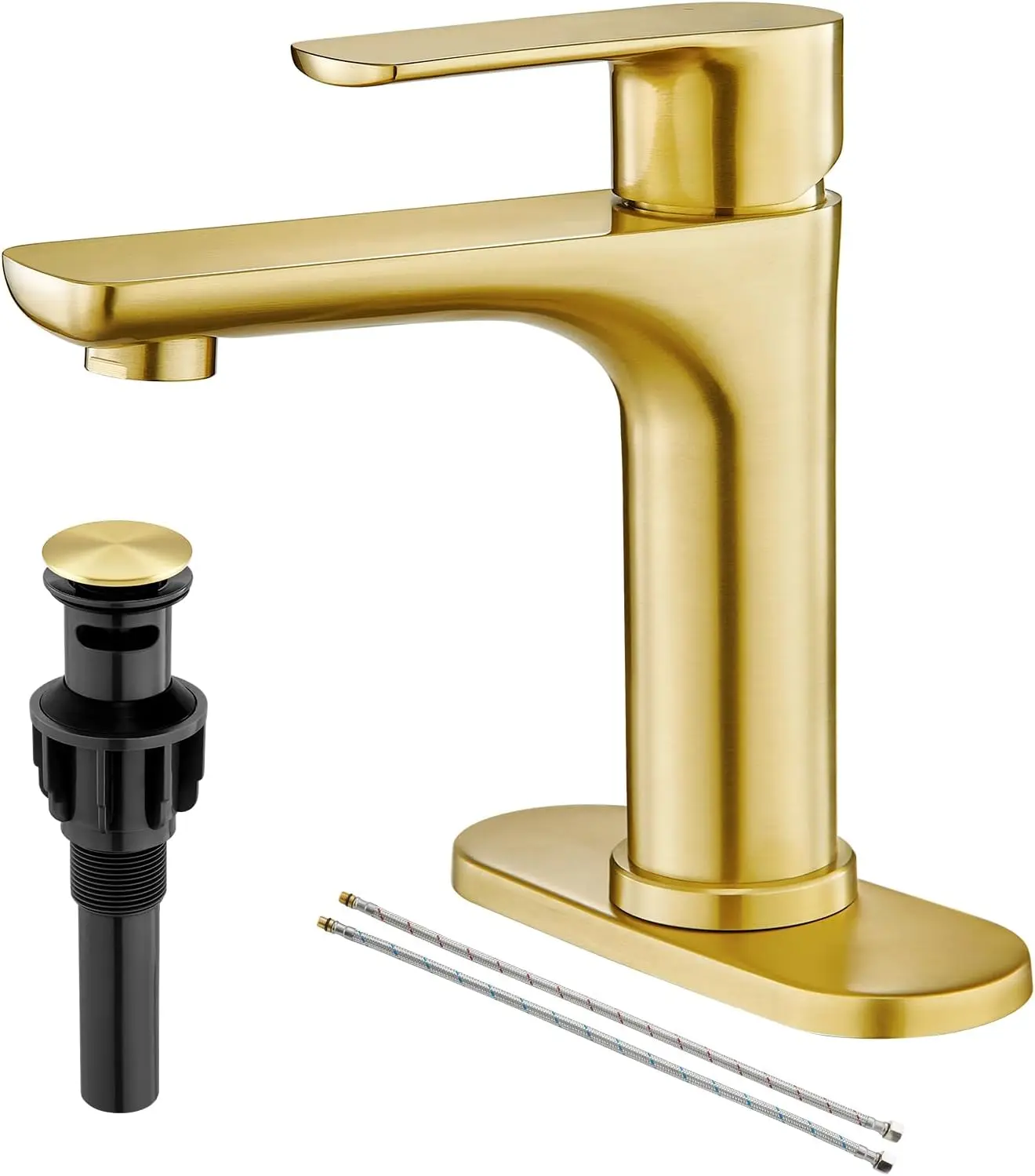 

Brushed Gold bathroom faucet Single Handle Bathroom Faucet 1 or 3 Holes Bathroom Sink Faucet Vessel Sink faucet, Basin
