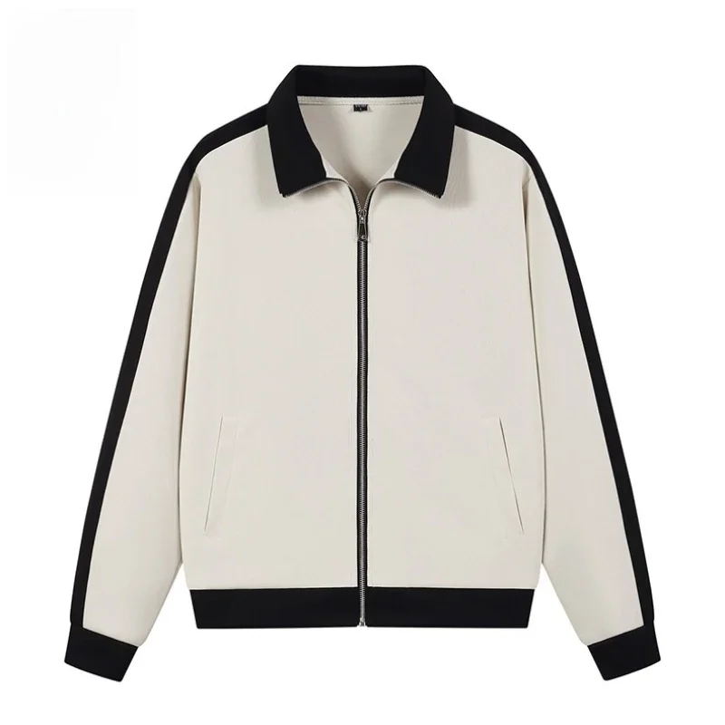 Spring Men Color Block Stand Collar Zip Up Track Jacket Casual Sports Streetwear High Quality Jackets Baseball Jersey Plus Size