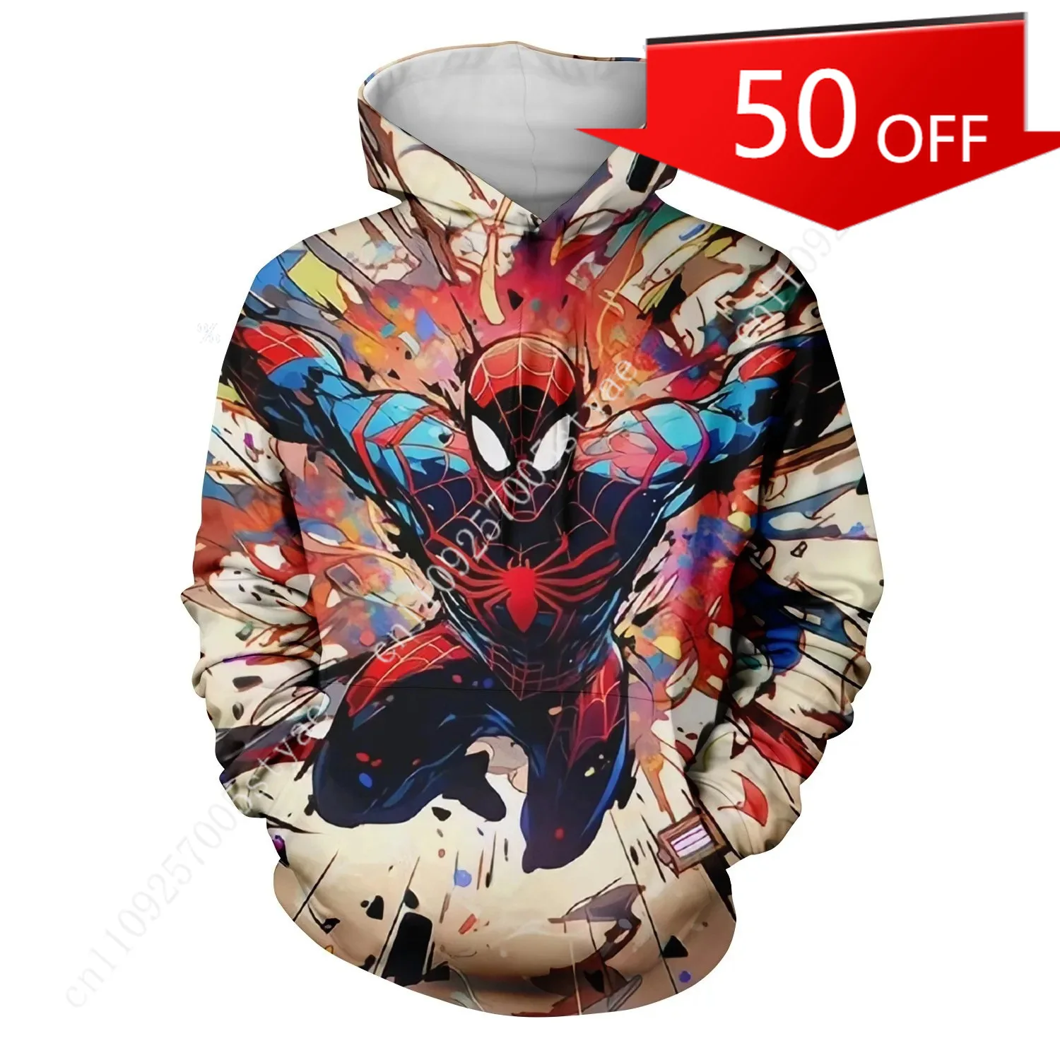 

Spider-Man (Marvel Games) Merchandise: Men's 3D Digital Print Pullover Hoodie/Sweatshirt