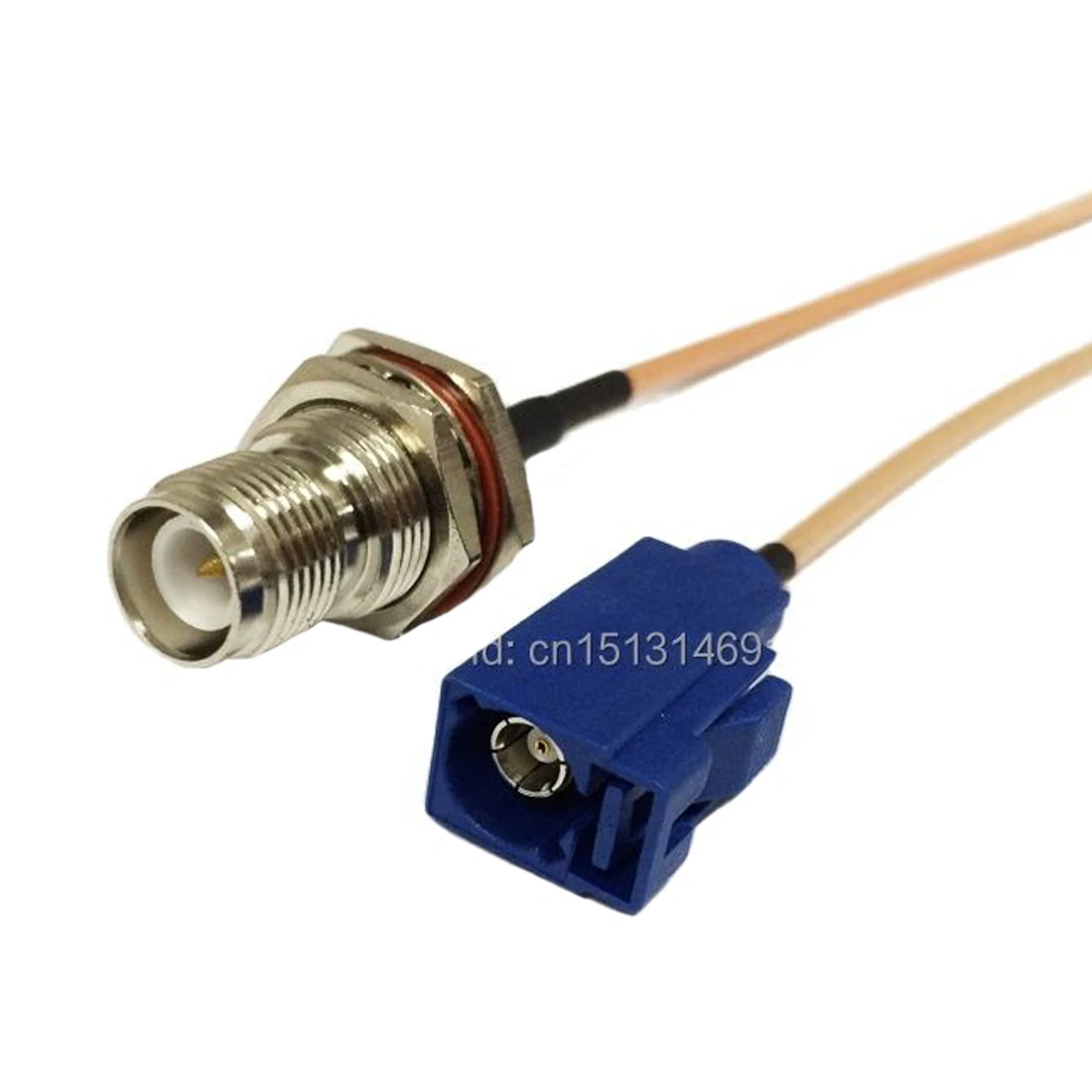 New  RP-TNC Female Jack (Male Pin) Switch FAKRA C Connector RG316 Cable Adapter Fast Ship 15Ccm 6