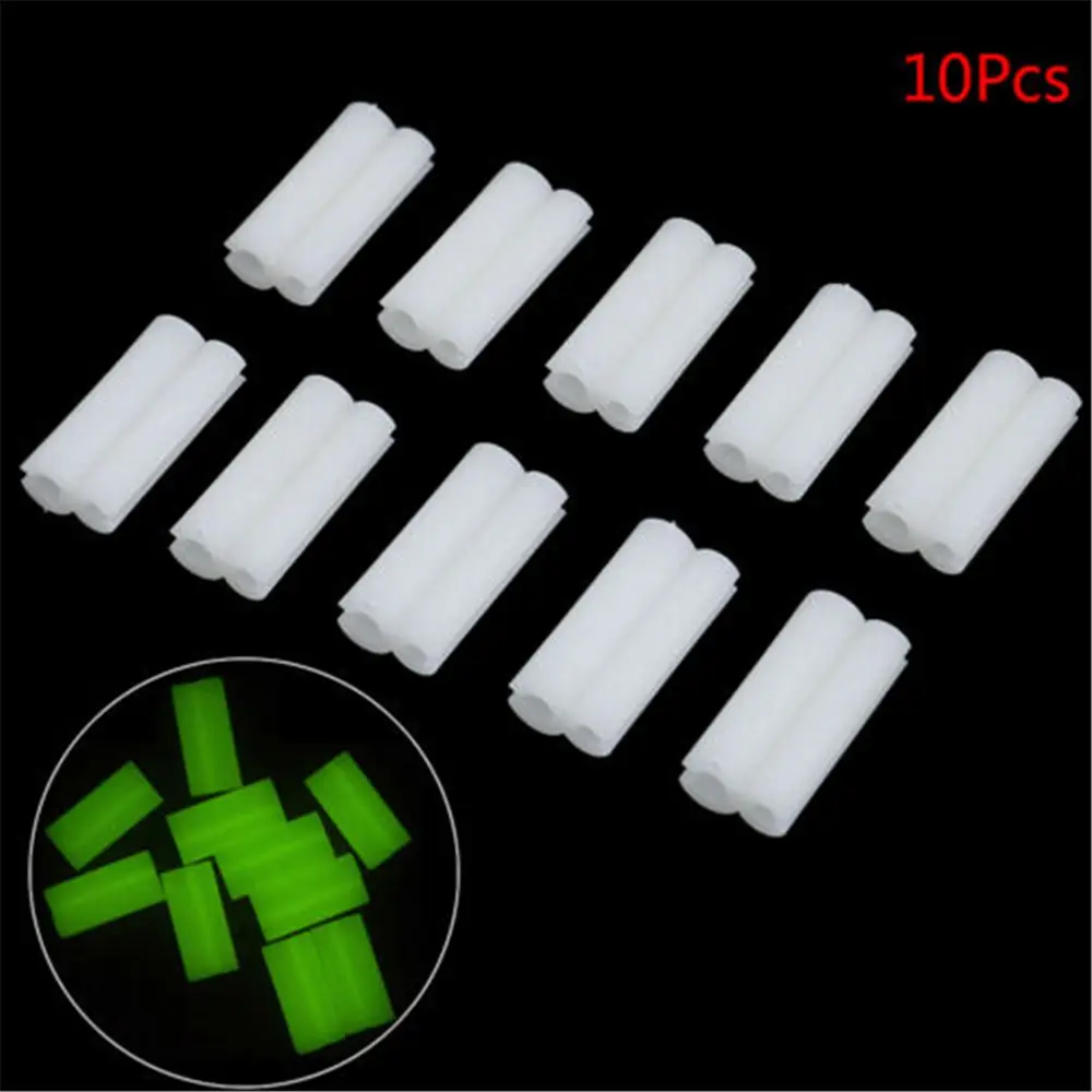 

10pcs Glowing Fishing Clip Used On Fishing Rod Feeder Fluorescent Light Sticks Clip On The Rod Tip Night Float Clip Holder Pesca