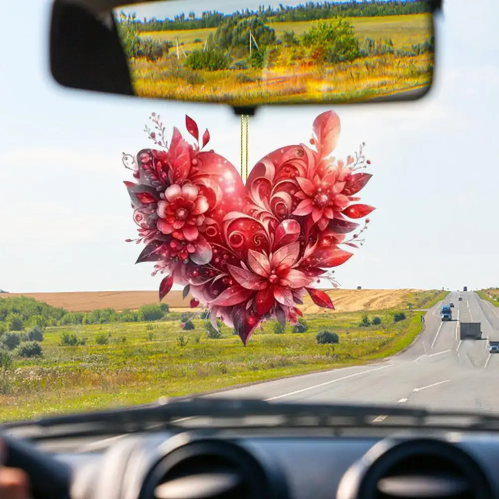 

Rearview Mirror Pendant Flower Christmas Tree Car Pendant for Rearview Mirror Bag Decoration Lightweight 2d Flat Printing Charm