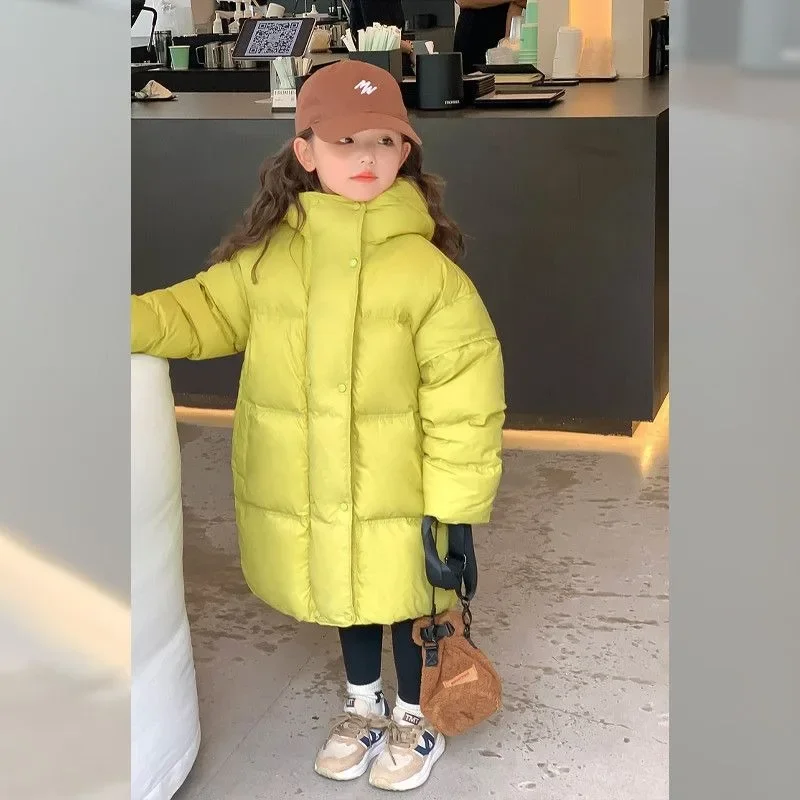 2025 Winter Thermal Insulated Children's Cotton Jacket for Boys & Girls Mid-Length Stylish Baby Cotton Coat Outerwear Trendy