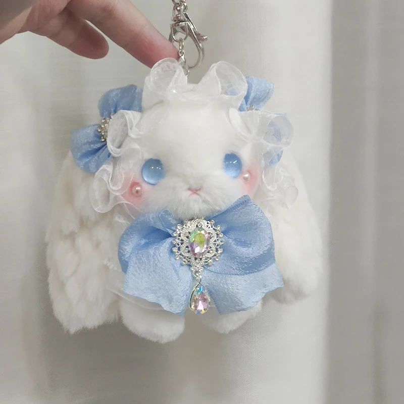 Cute Rabbit Pendant Handmade Lolita Rabbit Bow Cute Gift for Girls Original Keychain Key Chain