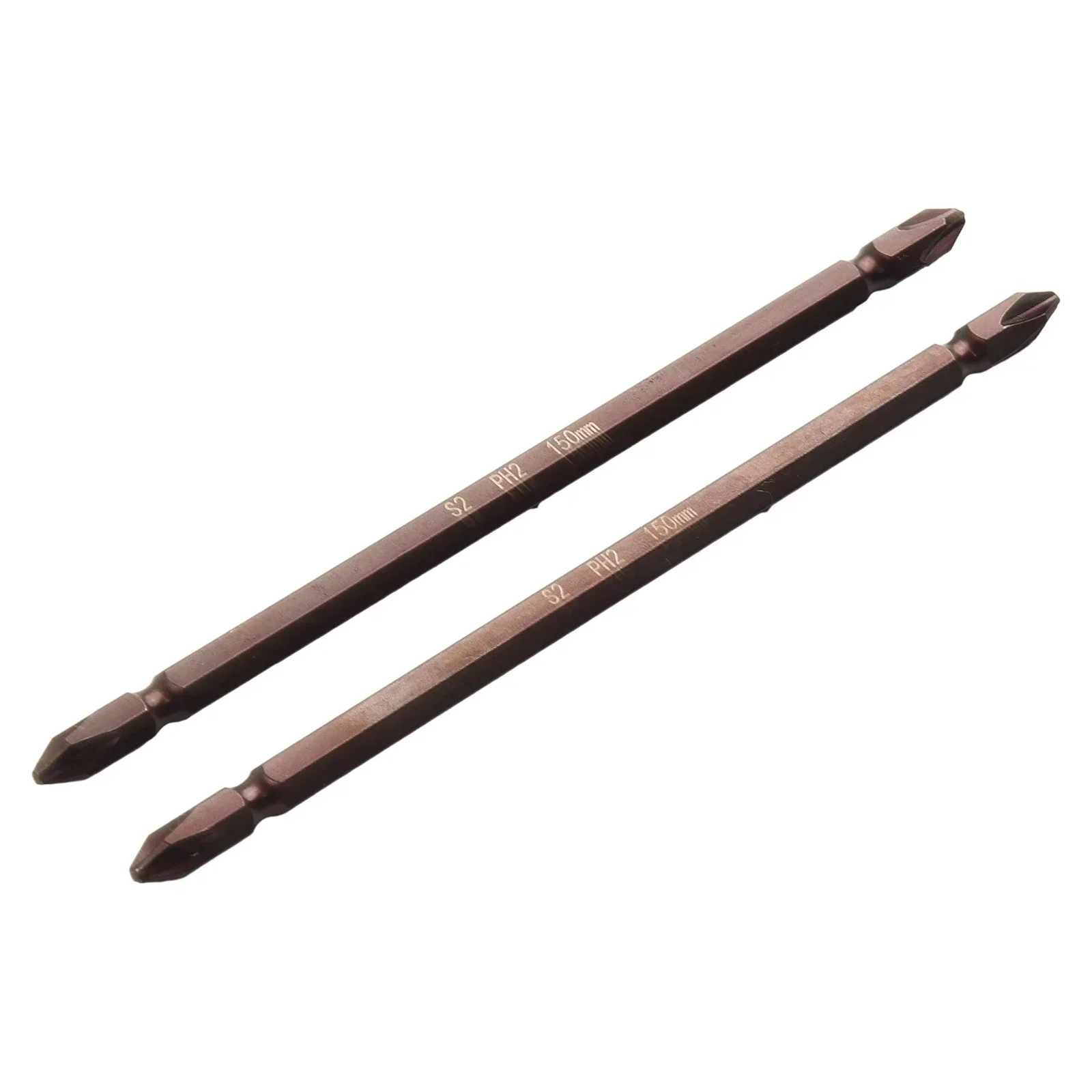 Hard Alloy Steel ไขควงแม่เหล็กชุด Bit สําหรับความแข็งแรงและความทนทาน 2PCS 65 มม.100 มม.150 มม.PH2 Double Head