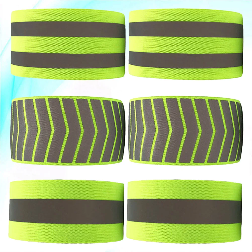 

6 PCS Shine Reflective Armband Men Women Bracelet Fluorescent Bracelets for Night