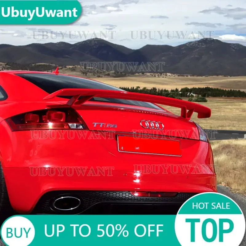Carbon Fiber / FRP Black Rear Trunk Spoiler Boot Lip Wing For Audi TT 8J TTS A5 A6 A7 All 2008 - 2011 Car styling