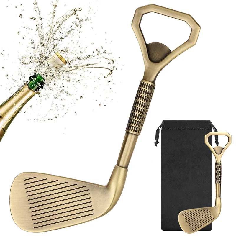 

Multifunctional Metal Golf Shape Beer Wine Opener Bottle Corkscrew for Wedding Party Kitchen Club Bar Gadget Decoration Gift