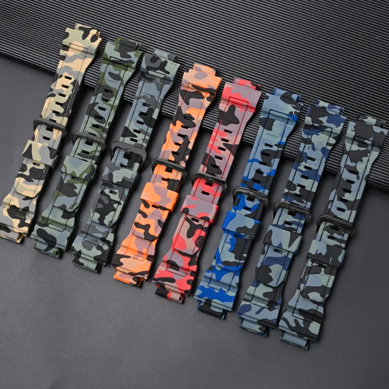 Resin Rubber Strap for Casio G-Shock GW-9400 GW-9300 G-9300 Replacement Camouflage Silicone Waterproof Watch Band Bracelet Men