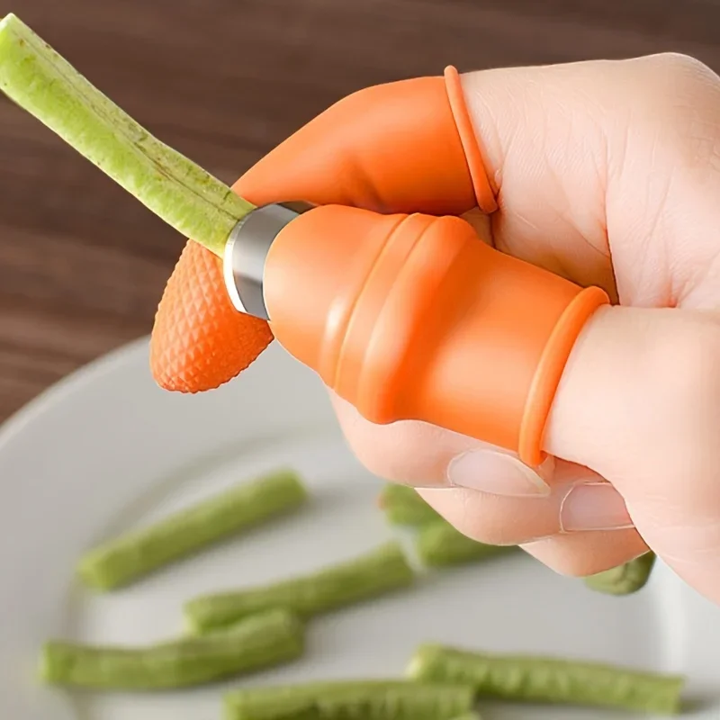 Multifunctional Silicone Thumb Cutter Finger Protector for Gardening, Kitchen & Nail Use Harvesting Tool