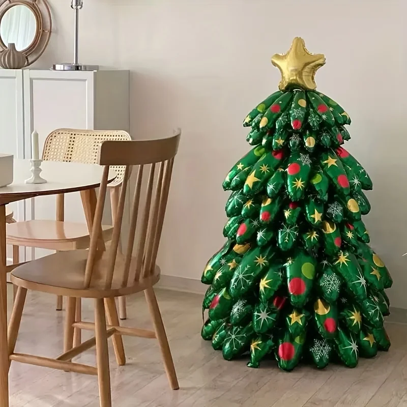 51-Zoll-Weihnachtsbaumballons für den Innen- und Außenbereich – extra groß, geeignet für Partys, Häuser, Büros, Weihnachtsdekoration,