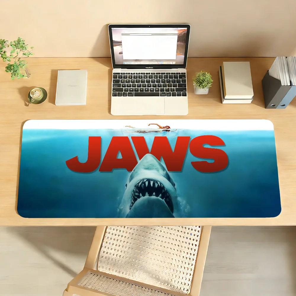

Movie Jaws Mouse Pad Non-slip Locking Edge DeskMat PC Laptop Accessories Rubber Office Keyboard Large Game