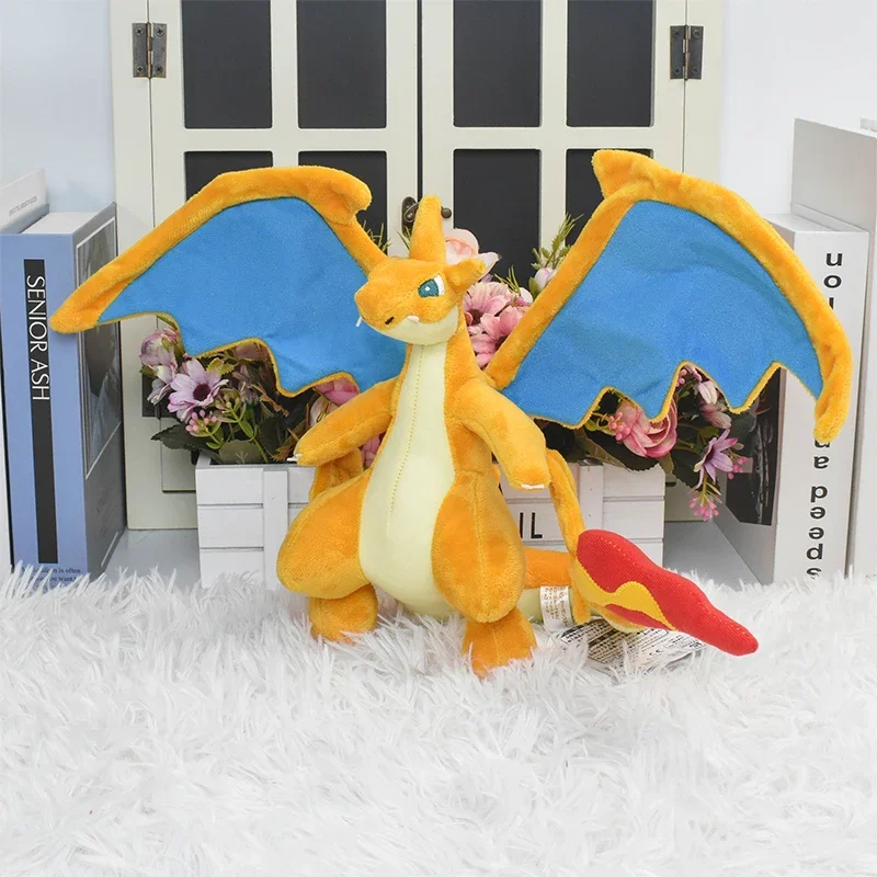 Evolução mega charizard y brinquedo de pelúcia boneca bolso monstro anime dragão brinquedo de pelúcia macio peluche animais presente crianças