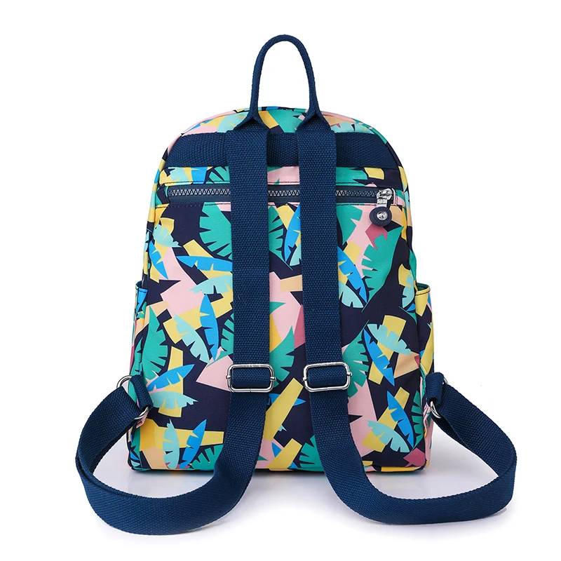 Nylon Women Backpack Girls Shoulder Bag Printed Flower Female Knapsack High quality Ladies Daypack Rucksack School Bag