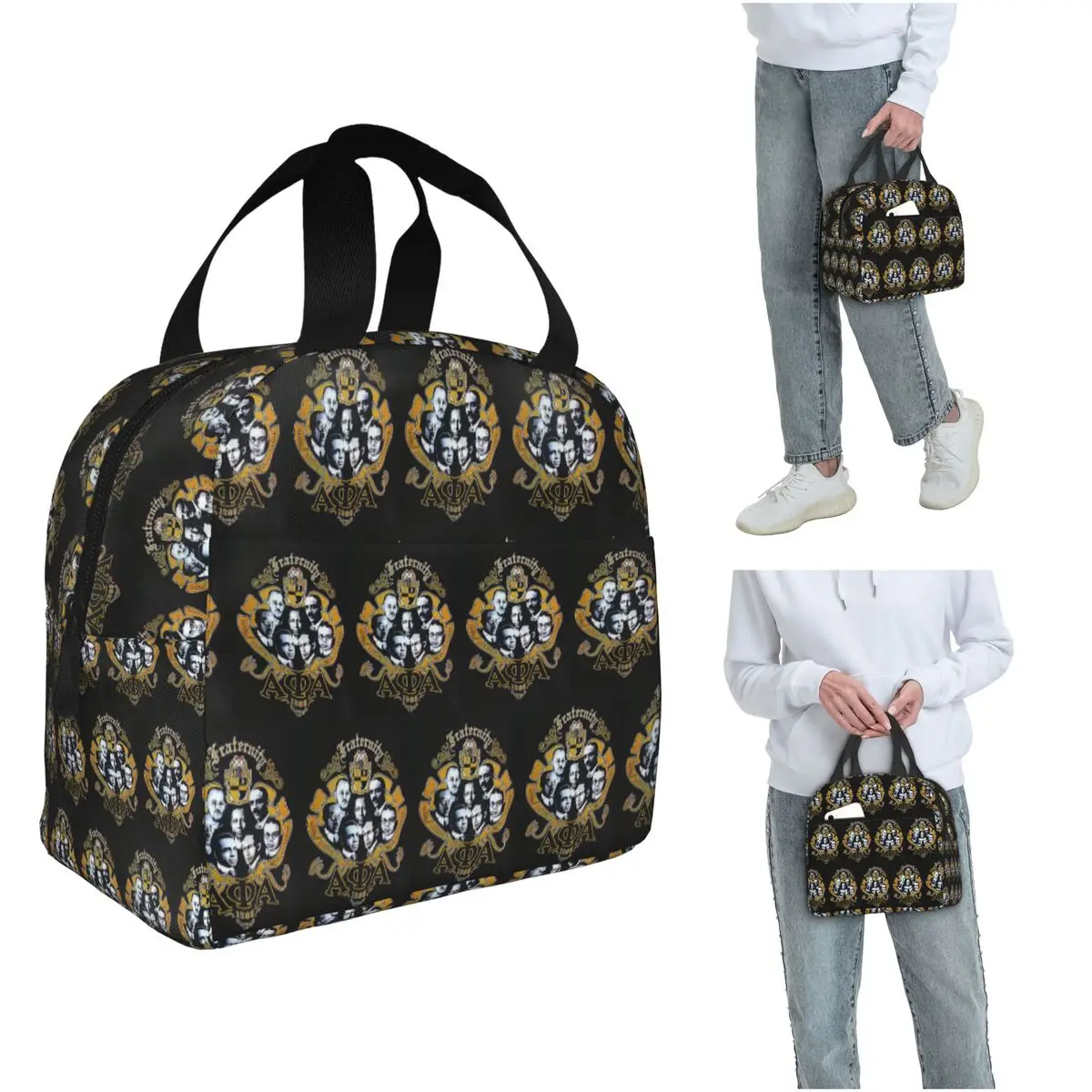 

Alpha Phi Alpha Insulated Lunch Bag for Kids School Cooler Thermal Food Box Tote Portable Lunch Boxes Container