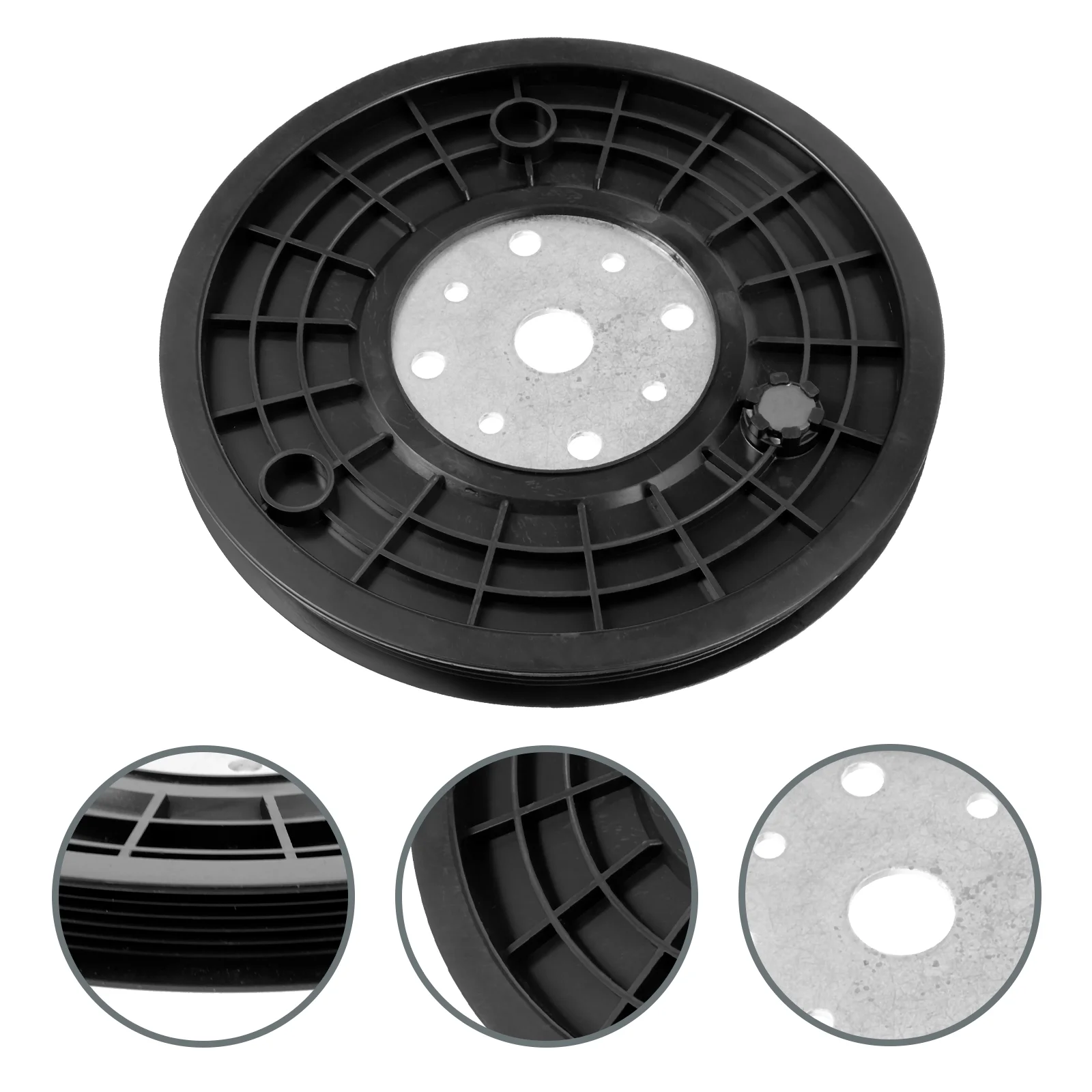 

Turntable Belt Drive Plate Fitness Bike Part Spinning Transfer Black Exercise Accessory