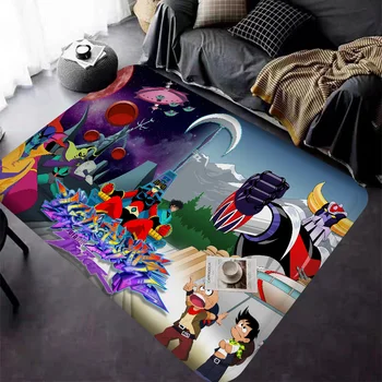 UFO ROBO GRENDIZER GOLDORAK 룸 매트, 레트로 다중 선택, 거실 주방 러그, 미끄럼 방지 웰컴 러그 