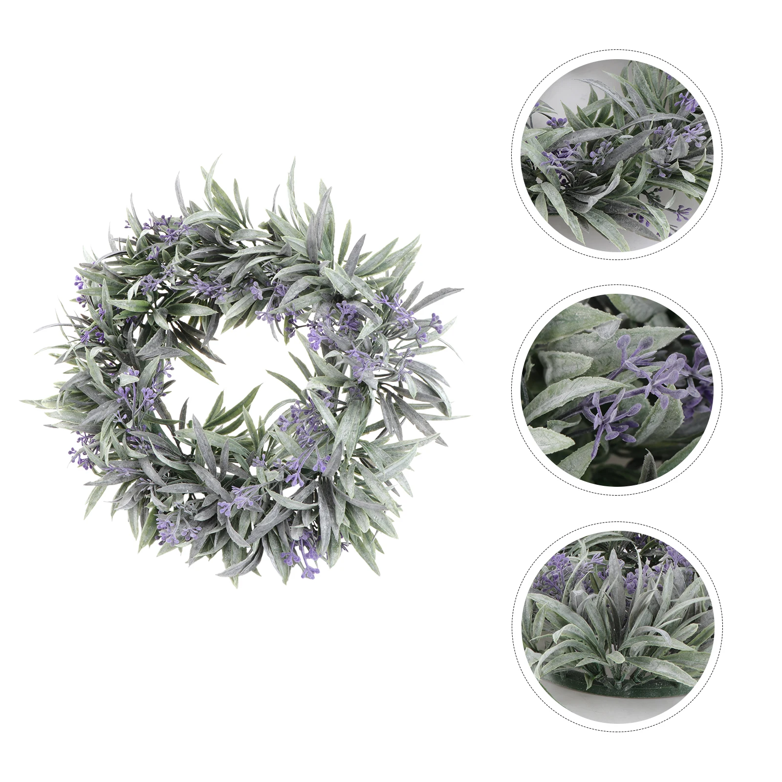 

1Pcs Artificial Lavender Wreath Hanging Door Wall Decoration Home Store Festive Garland Lavender Wreath Decorative Garland