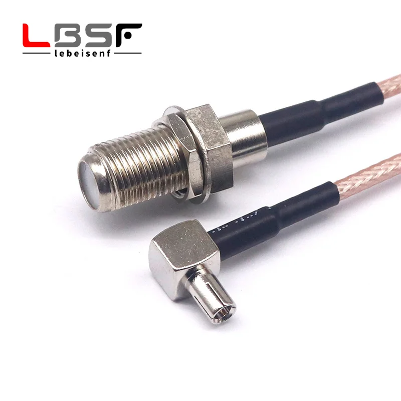 TS9J/FK coaxial RF conversion cable F-K female head to TS9 bend male TS9 to F Huawei connector RG316 cable 15cm