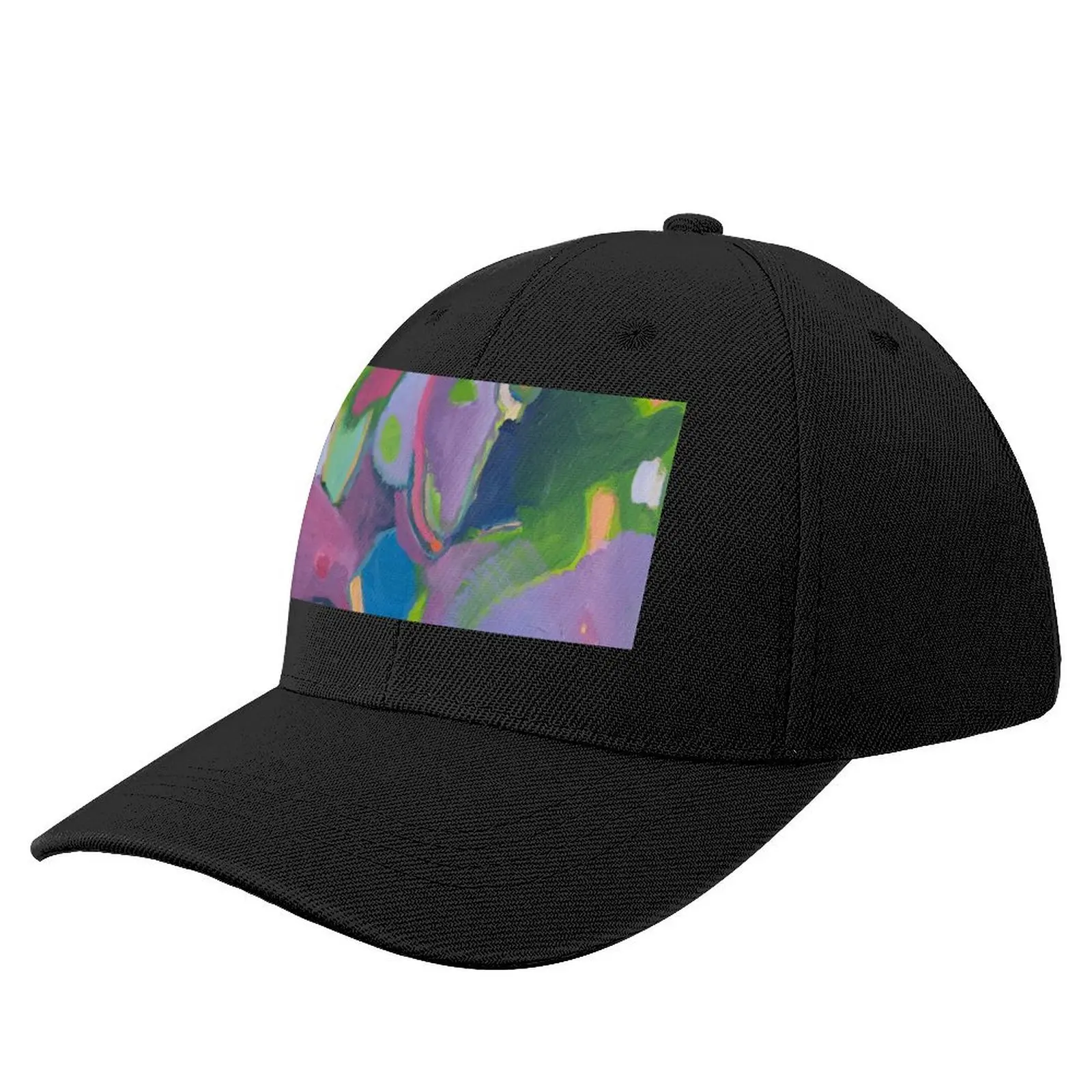 

Vibrant World II, abstract oil painting Baseball Cap Unique hats Military Tactical Cap Boy Women's