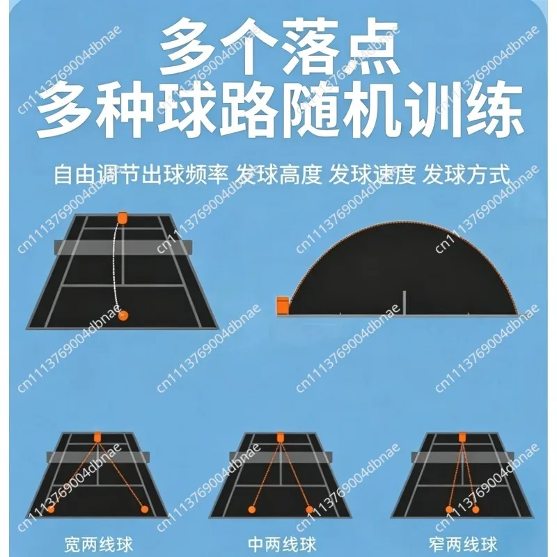 Tennis Pickleball Universal Ball Throwing Machine Remote Control Serve Machine Trainer Coach Ball Machine Single Belt Catch Net