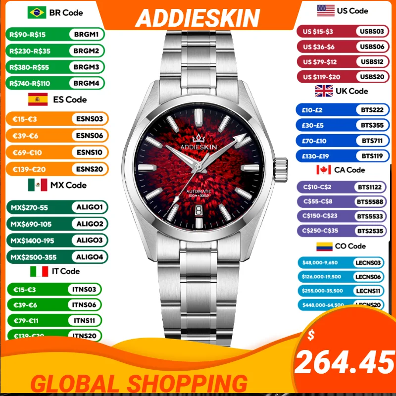 Luxury Watch Second Hand - AddiesKin Gradient Diver Watch Miyota9015 Sapphire