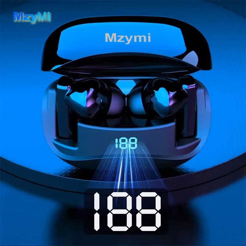 MZYMI M60 سماعة بلوتوث 5.3 نشط إلغاء الضوضاء سماعة رأس لاسلكية ENC الرياضة سماعة داخل الأذن HIFI سماعات أذن للموسيقى