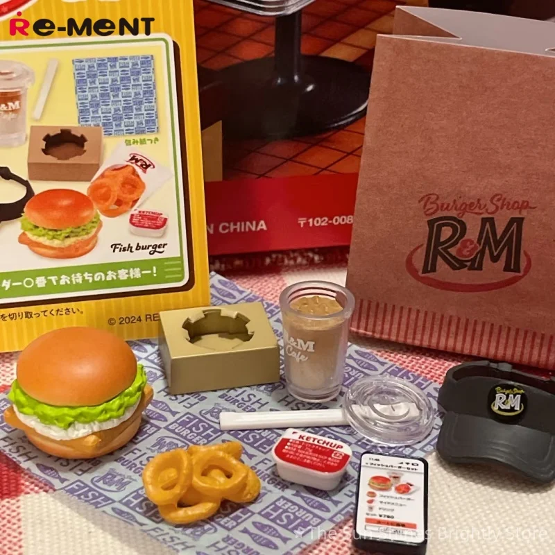 Authentique Re-ment Miniature Burger Restaurant R & M boîte oeuf aveugle boîte Petits échantillon série jouets et loisirs de collection