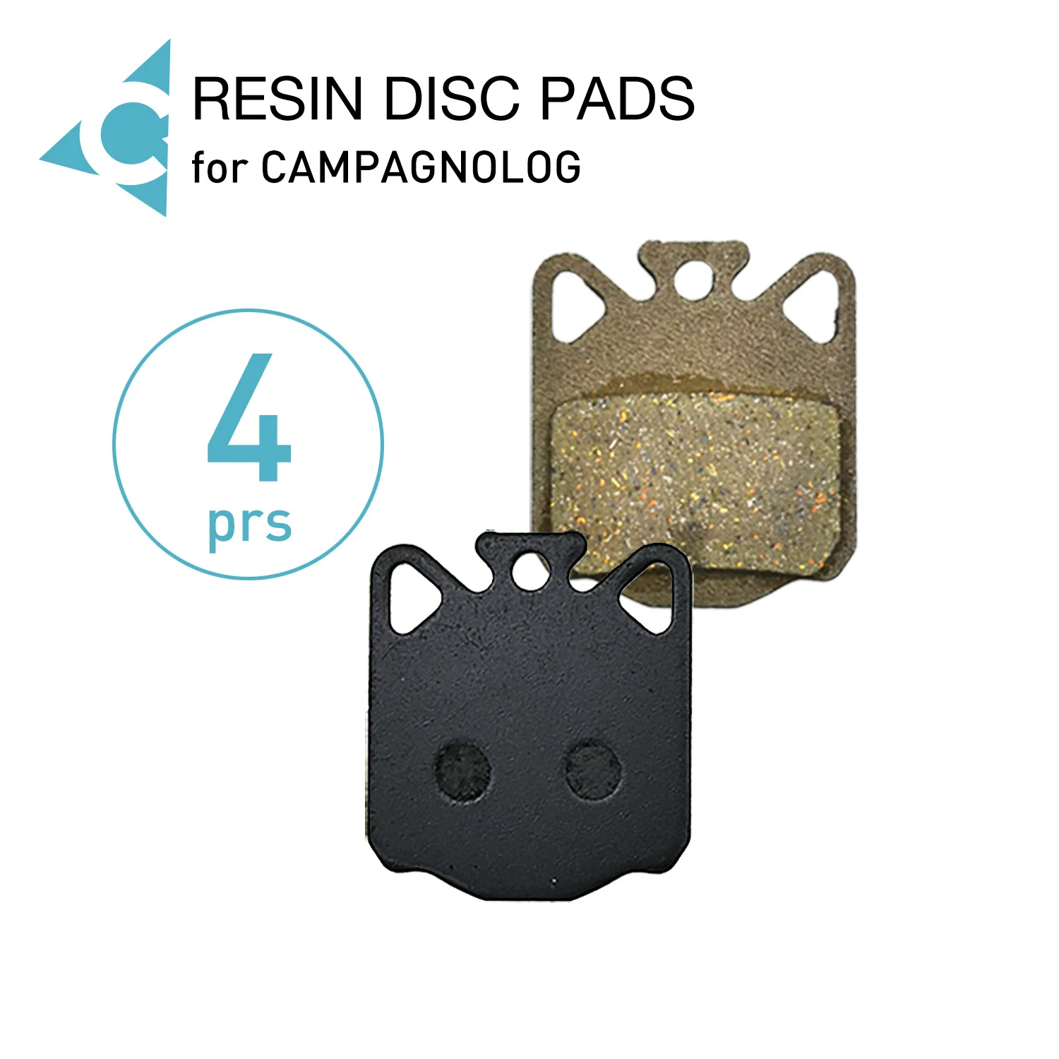 4 Pairs Bicycle Disc Brake Pads Resin Semi-Metal Compatible with Campagnolo Bike Resin Semi-Metal Brake Pads Accessories