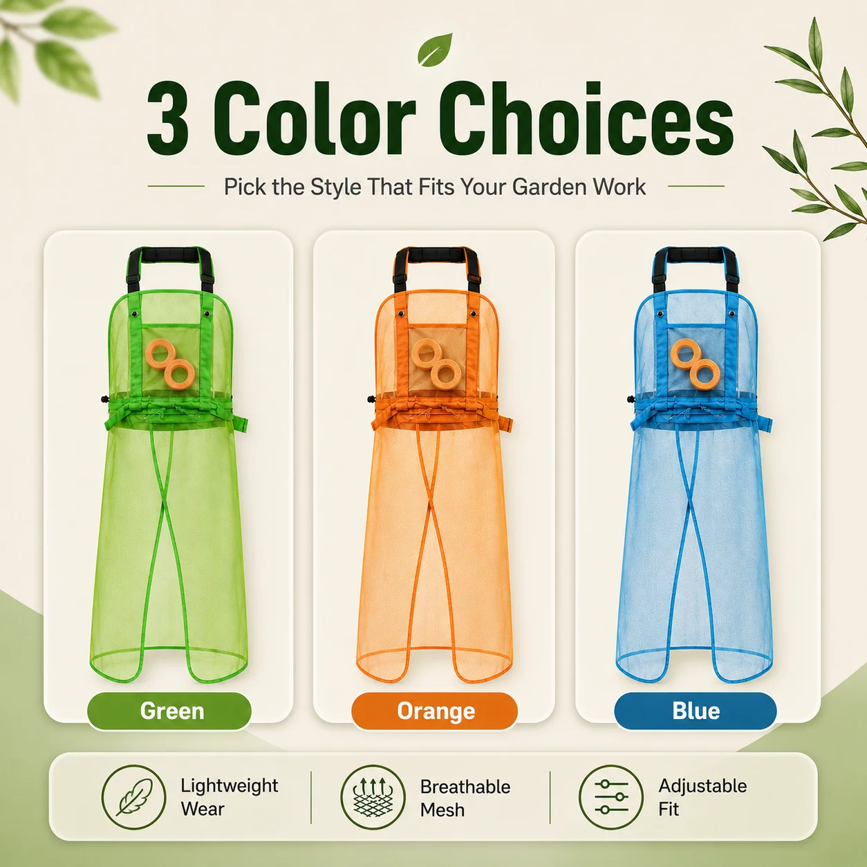 Lawn Mower Apron, Breathable Mesh Protective Workwear with Pocket, Adjustable Gardening Apron for Trimming Landscaping