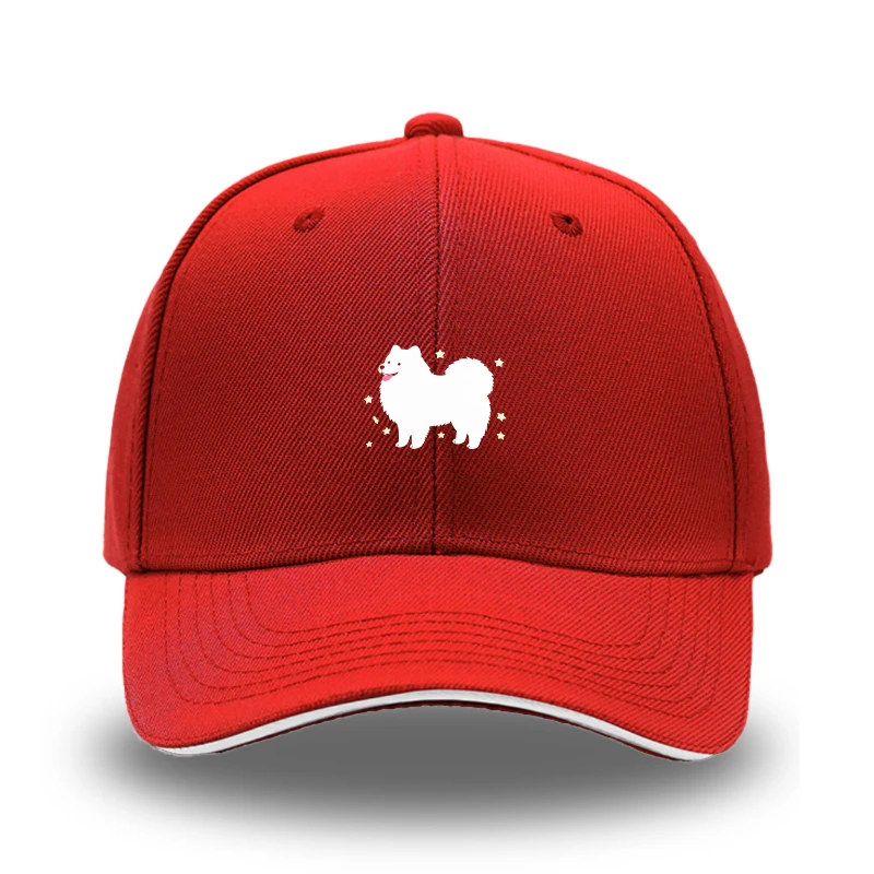 

Cute Samoyed Print Sandwich Baseball Cap, Unisex Adjustable Polyester Hat, Washable Casual Headwear for Outdoor Sports Travel Va