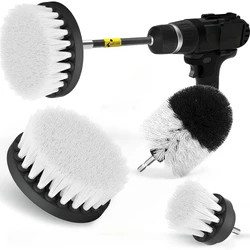 3pcs/set Car Wash Cleaning Drill Brush Set Power Scrubber Brush Car Polisher Bathroom Cleaning Kit Kitchen Cleaning Tools