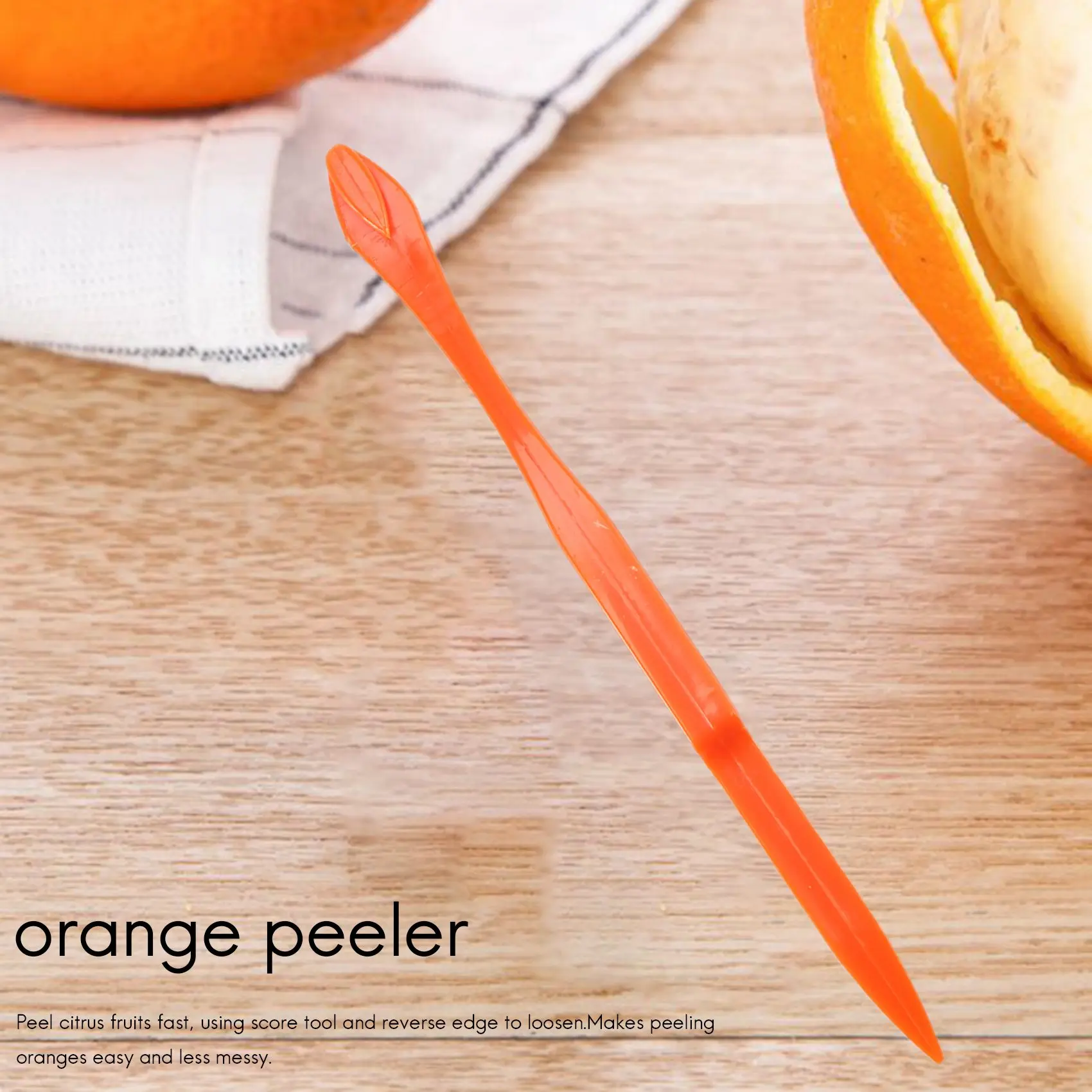 Y59A6PCS Easy Orange Citrus Peeler in Bright Orange Color Kitchen Tool