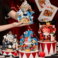 New Wekki Building Blocks Joker Party Knight Triumph King's Game Queen's Feast Desk Decoration Model Children's Toys Girl Gift
