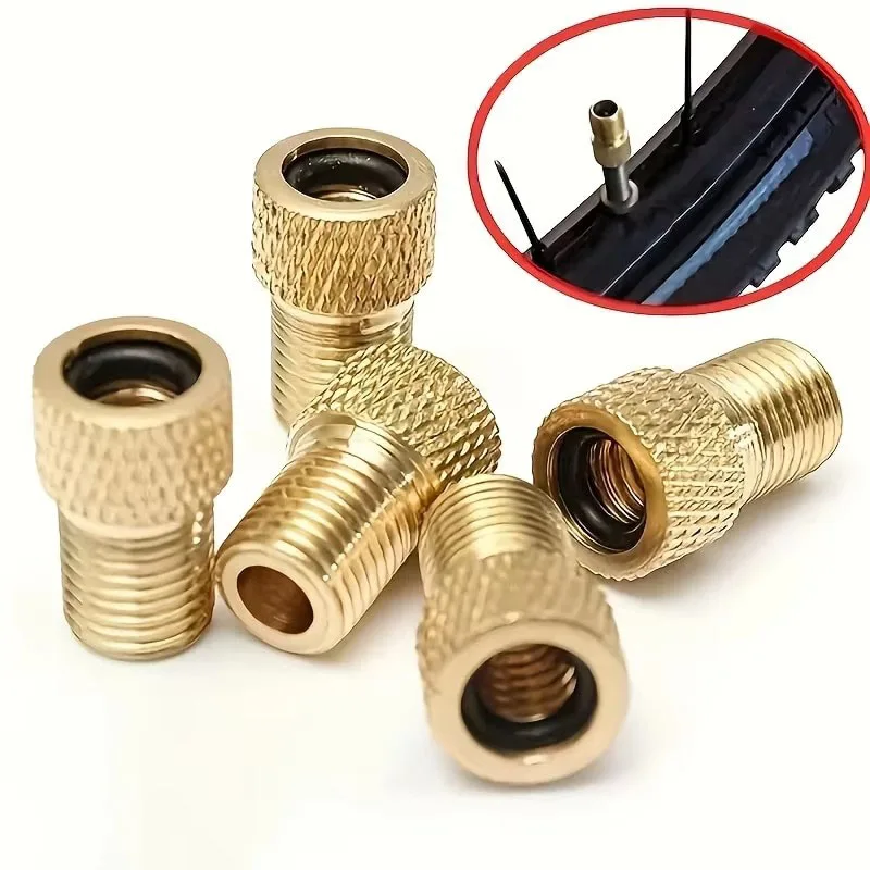 4-24PCS Valve Adapter Pump Convert Presta To Schrader Copper Valve Adaptor Wheels Gas Nozzle Tube Tool Bike Bicycle Accessories