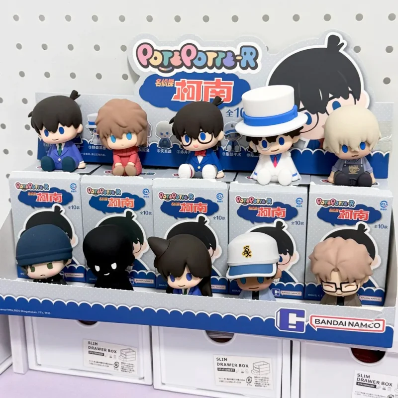 

New Genuine Bandai Original PotepotteR Detective Conan Blind Box Cute Doll Desk Ornament Trendy Anime Figure Collection Toy Gift
