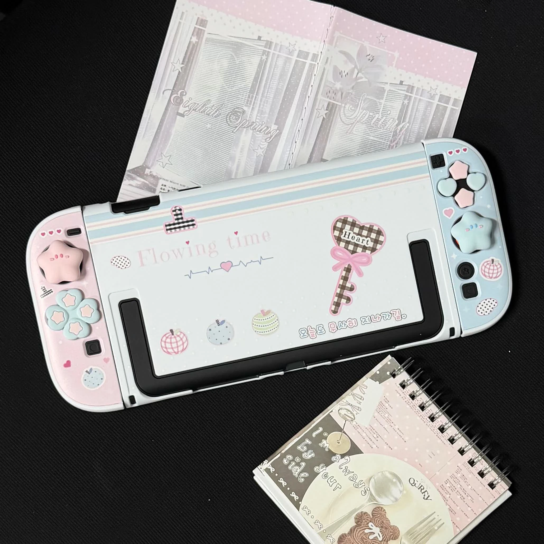 Ins Style Switch Transparent Case for Nintendo Switch 2 OLED Console with Joy-Con Shock-Resistant Protective Case Accessories
