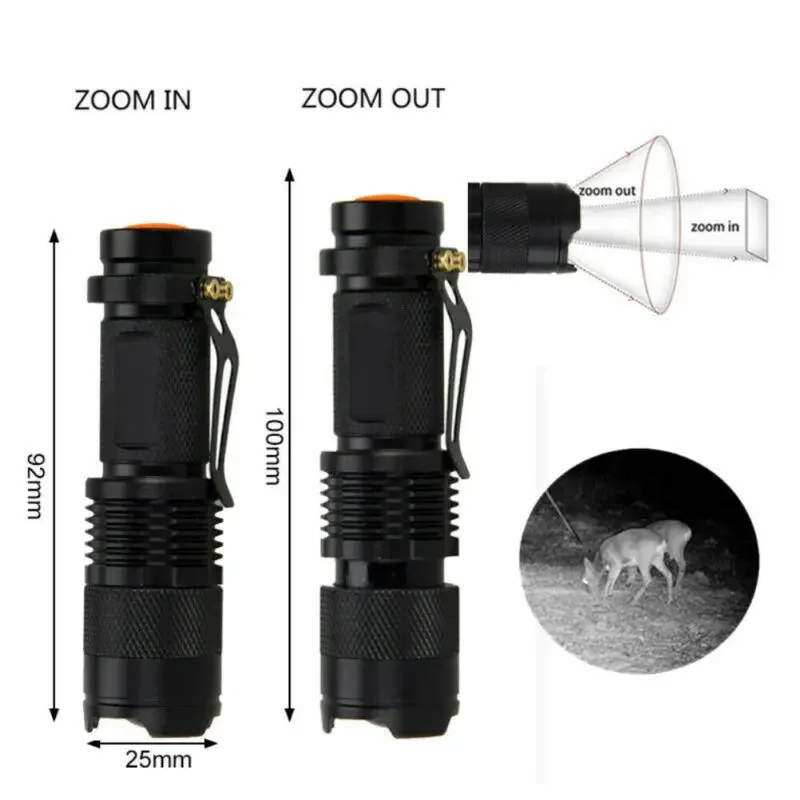 5W Mini IR 850nm 940nm Flashlight Adjustable Focus Infrared Radiation Tactical Torch Waterproof Night Vision IR Hunting Light