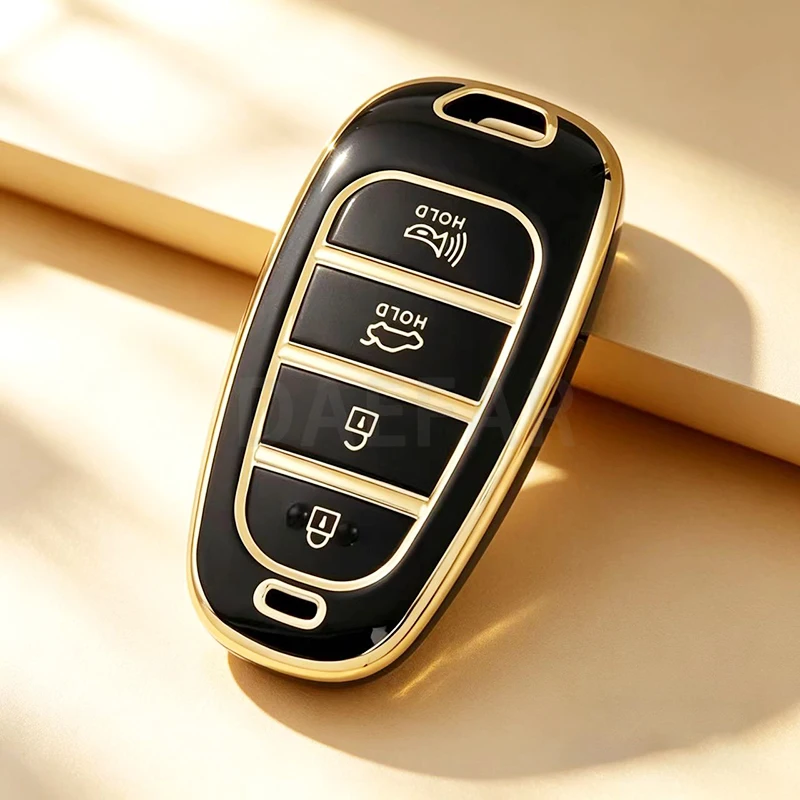 

For 2020 2021 Hyundai Sonata Nexo DN8 Santa Fe TM Tucson NX4 Staria Ioniq 4 Buttons TPU Car Key Cover Case Shell Fob Accessories